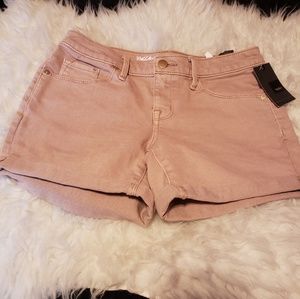 Mossimo mid rise midi short pink dusty rose 26 NWT